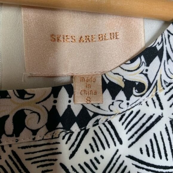 Skies Are Blue Dress Womens Small Sundress Mini Shift Sleeveless Casual Summer - Picture 8 of 10